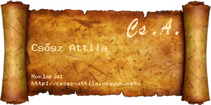 Csősz Attila névjegykártya